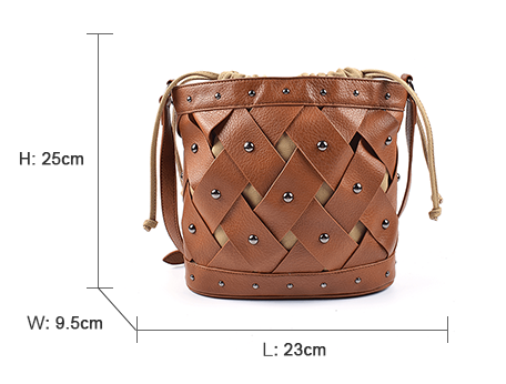Leather Drawstring Bucket bag suppliers