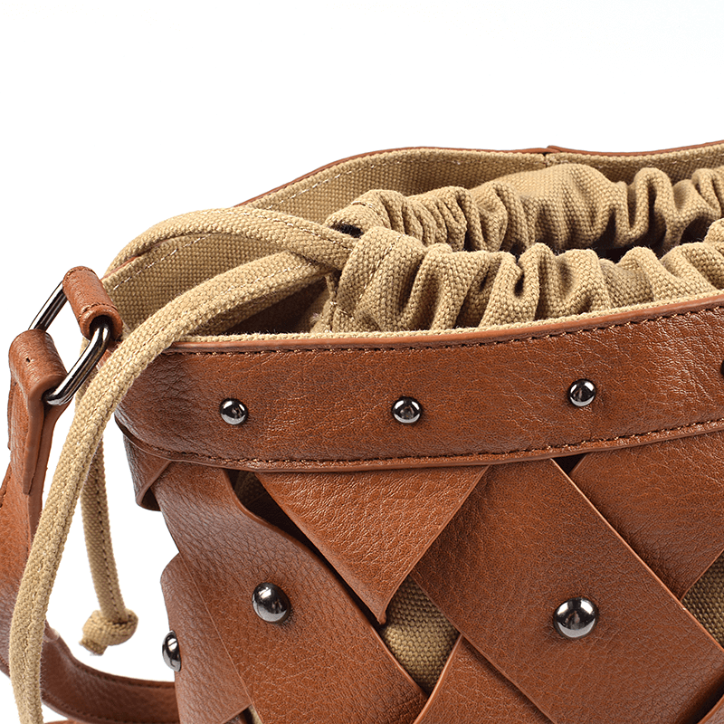 Leather Drawstring Bucket bag suppliers