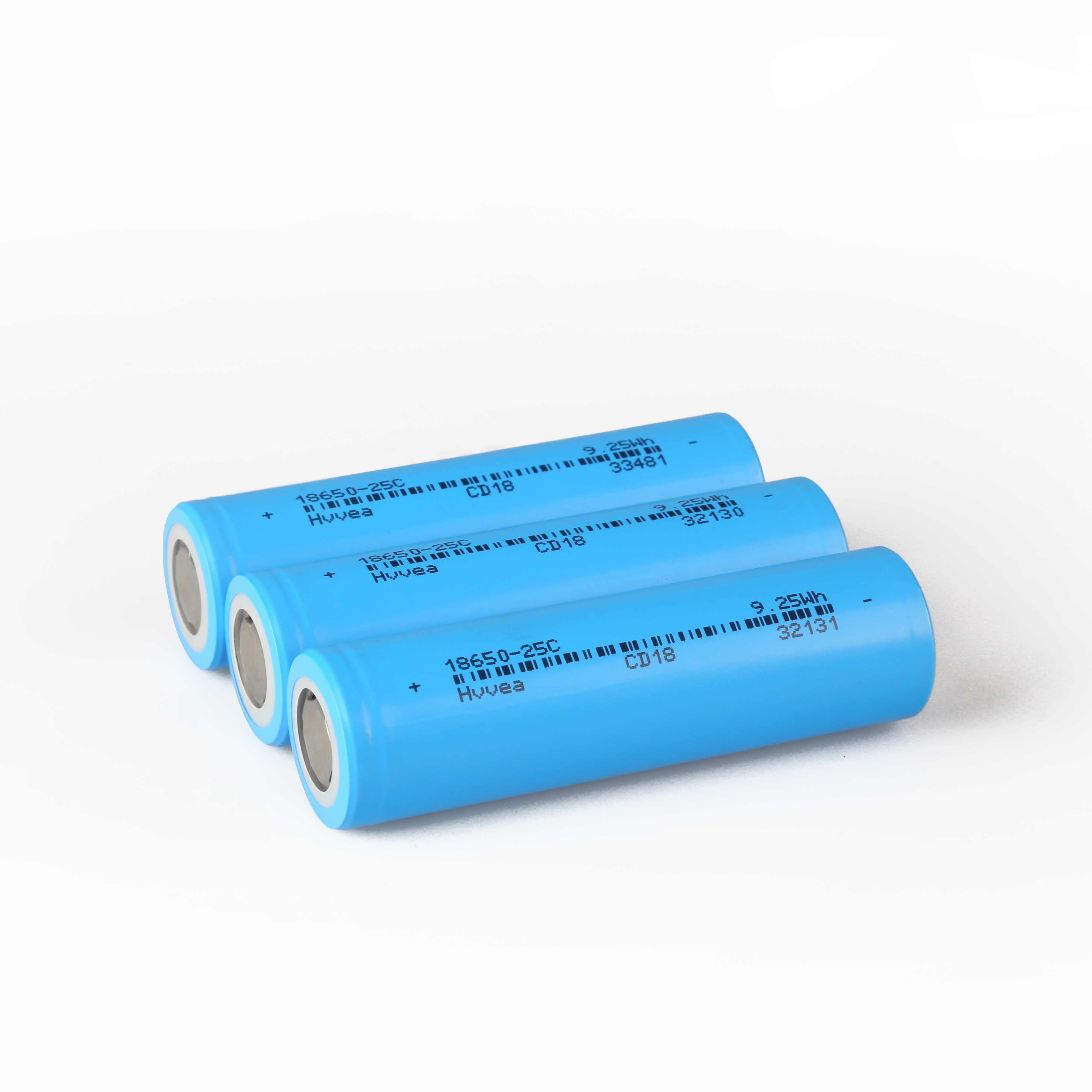 Rechargeable Cylindrical Lithium Battery Cells 4.2V Discharge ICR18650 25C 2500mAh Li-ion Cell