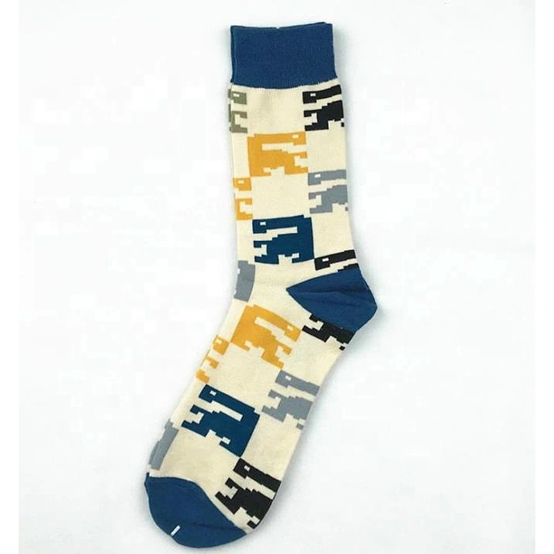 27 colors striped plaid diamond mens funny dress cotton custom socks