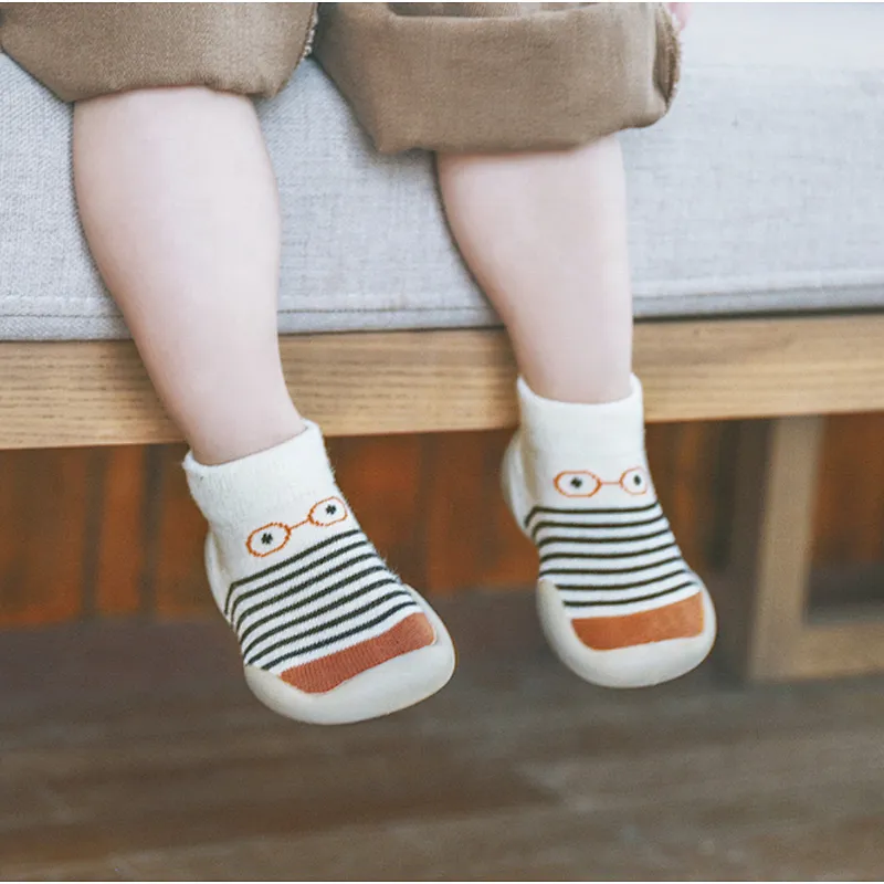 Newborn toddler sock cartoon baby shoes sock non slip rubber sole children's floor socks