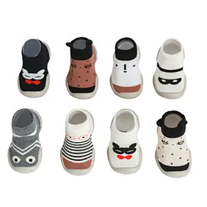 Newborn toddler sock cartoon baby shoes sock non slip rubber sole children's floor socks