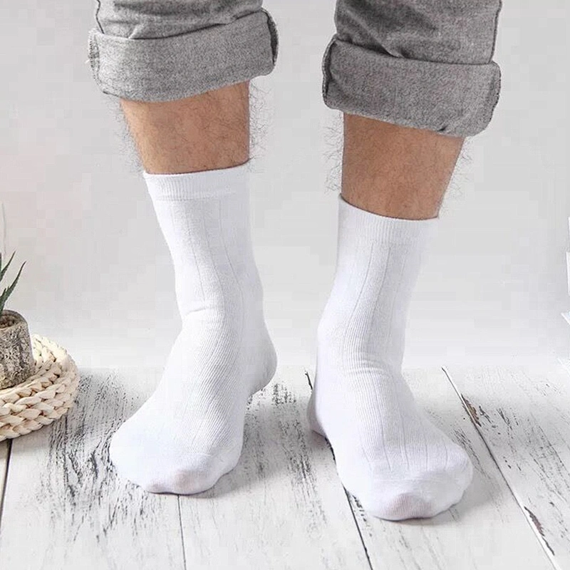 Man Cotton  White Formal Socks