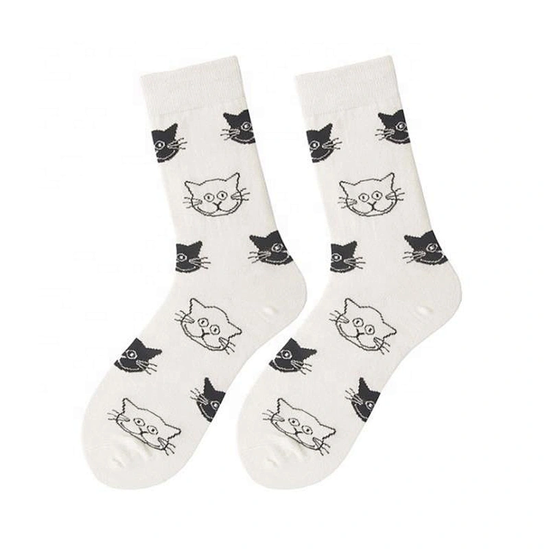 Cotton woman tube socks street hip hop socks cute cartoon socks