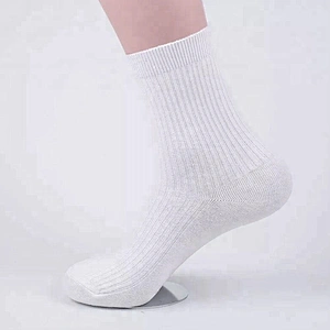 Man Cotton  White Formal Socks