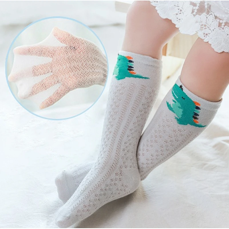 New mesh thin cotton baby socks breathable cartoon stockings 0-3 years old children socks