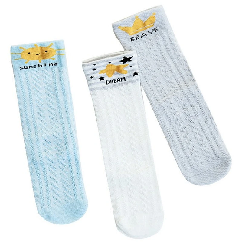New mesh thin cotton baby socks breathable cartoon stockings 0-3 years old children socks