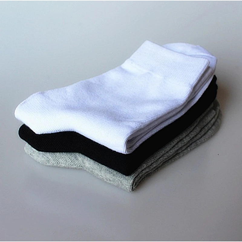 Custom men combed cotton solid color dress business mens socks