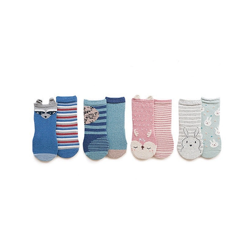 Sporty Knitted   Baby Jacquard Colorful Socks