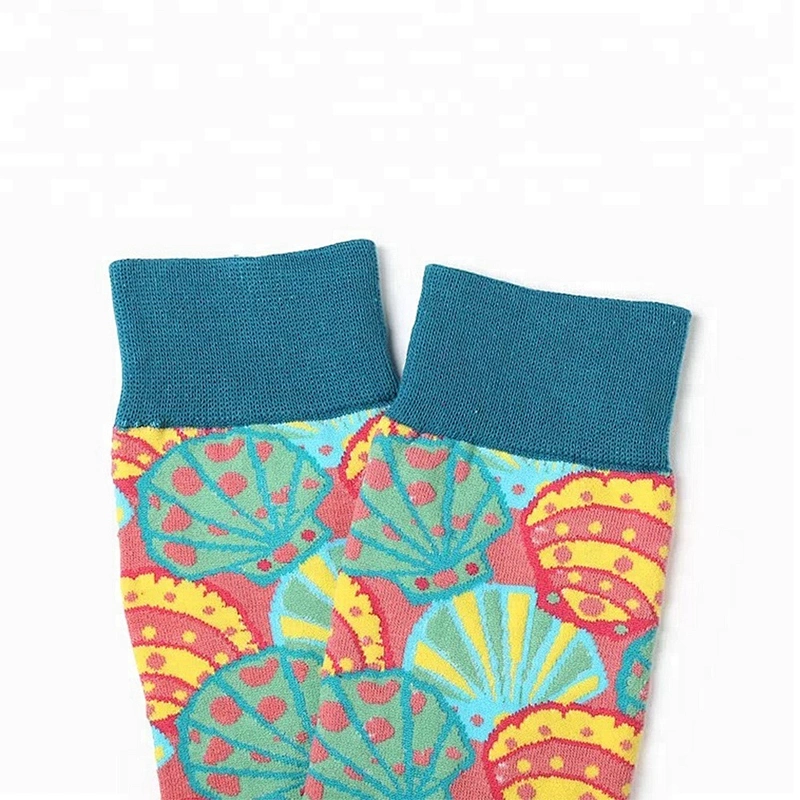 Colorful Patterned Men Dress Socks Combed Cotton Happy Socks