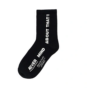 Eco-friendly Custom fashion trend cotton letter breathable socks