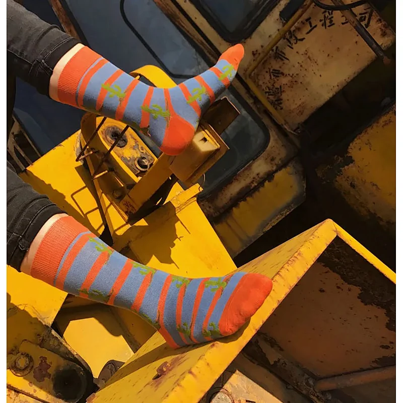 High Quality Cotton Fashion Colourful Custom Men Socks
