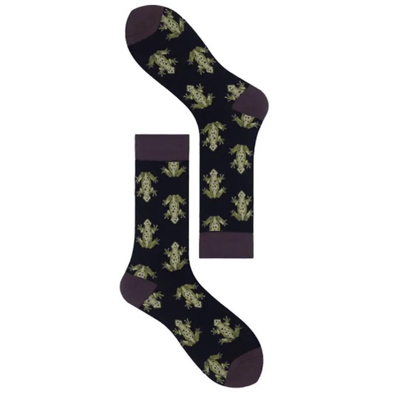 Fashion funny cotton tube mens crazy animals socks