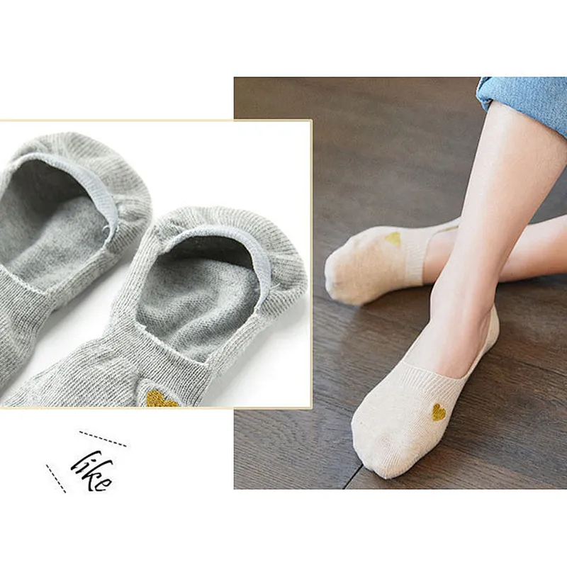 Socks women cotton design fashion no show socks women invisible socks
