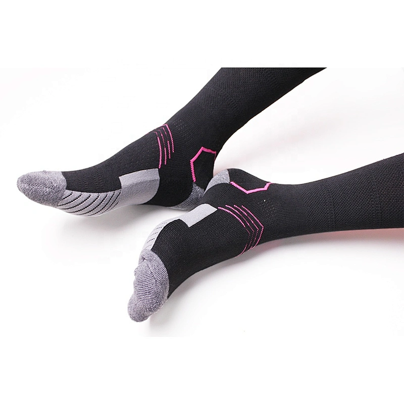 Custom colorful sock knee breathable fancy basketball compression sports socks