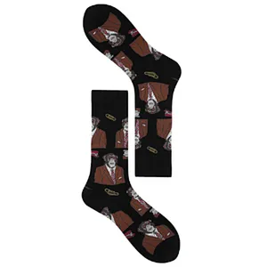 Fashion funny cotton tube mens crazy animals socks