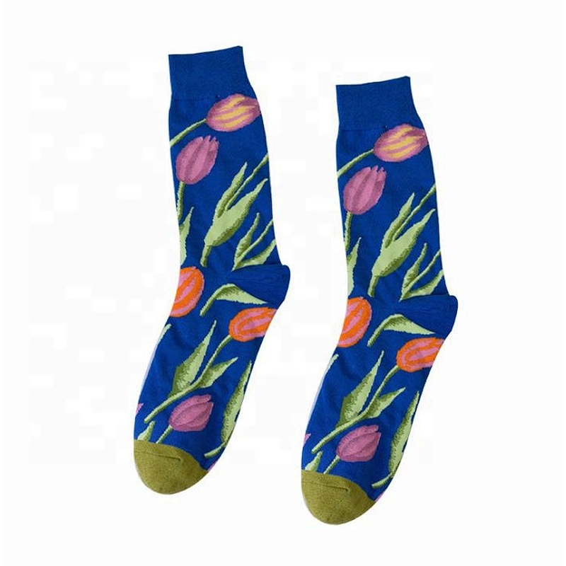 Wholesale personality graffiti color series men's sports socks