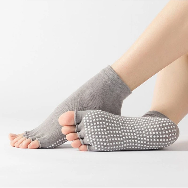 Yoga five finger socks professional slip open toes yoga socks dance sports anti-slip socks