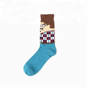 3d fashion cartoon tube socks fashion Comfortable men socks  Custom