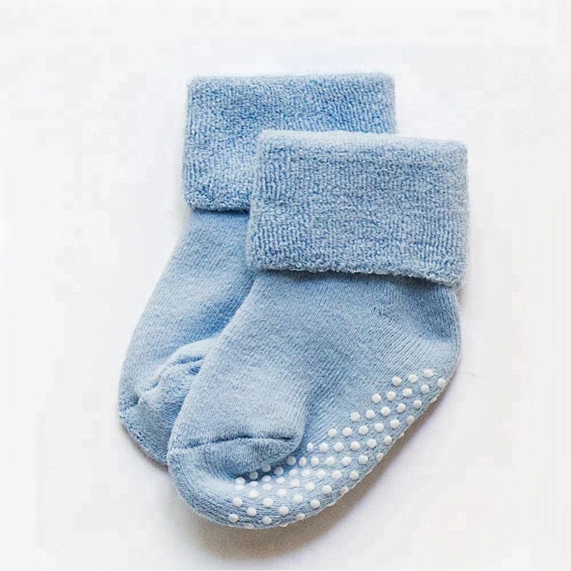 Custom wholesale eco-friendly rubber sole baby socks shoes