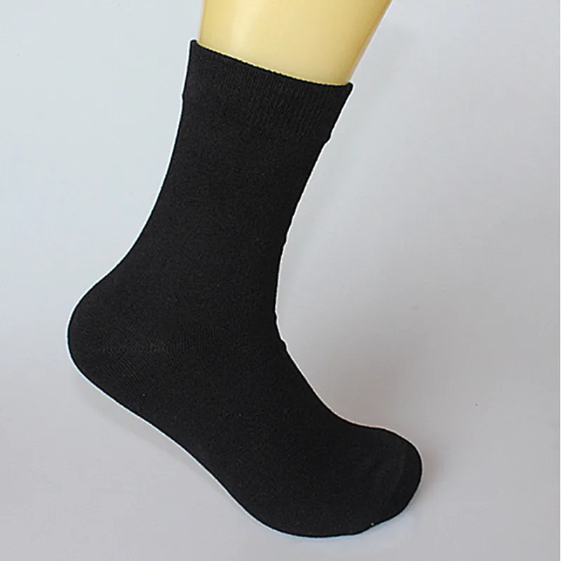 Custom men combed cotton solid color dress business mens socks