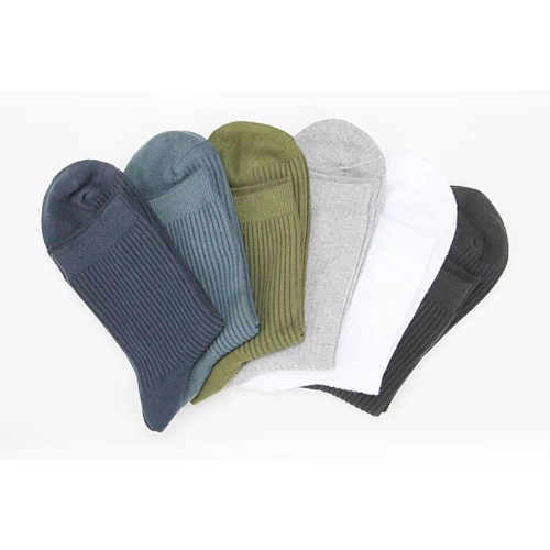 Mens Black White Gray Men's Business Socks Cotton