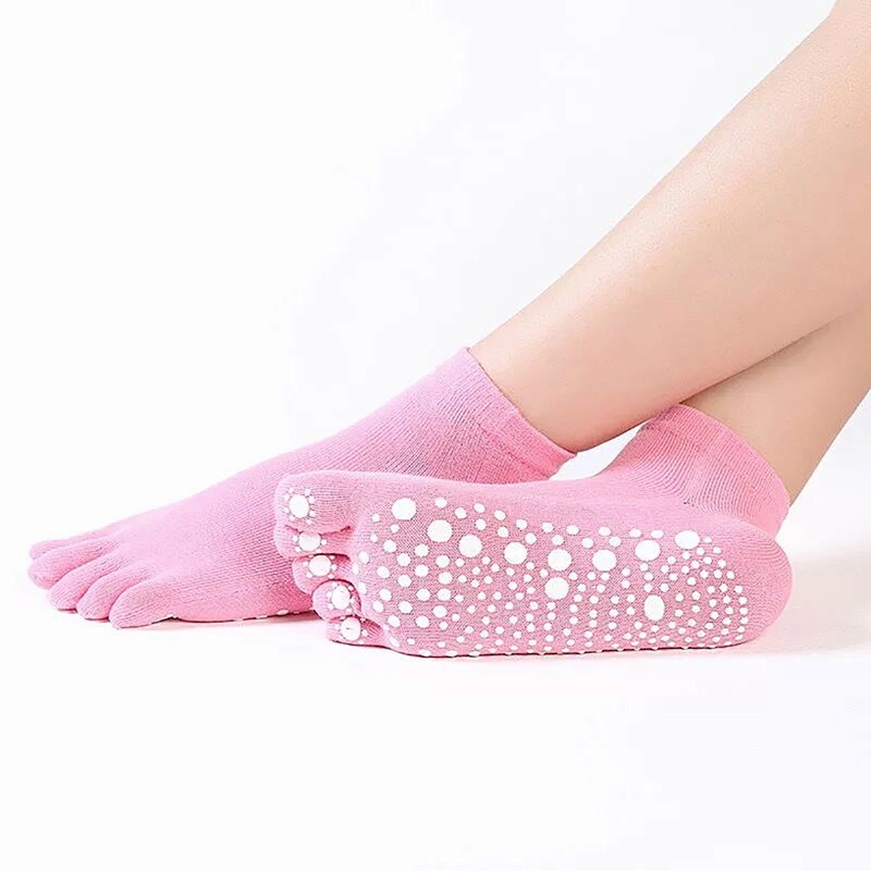 Custom Open Toe anti slip yoga sock cotton custom