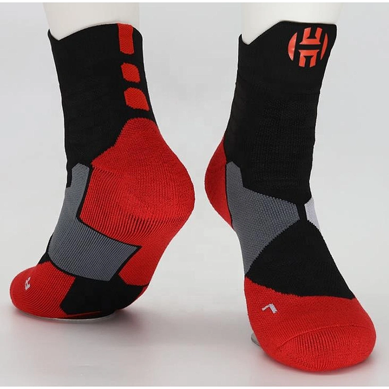 New mid-tube men's basketball socks with towel bottom sports socks