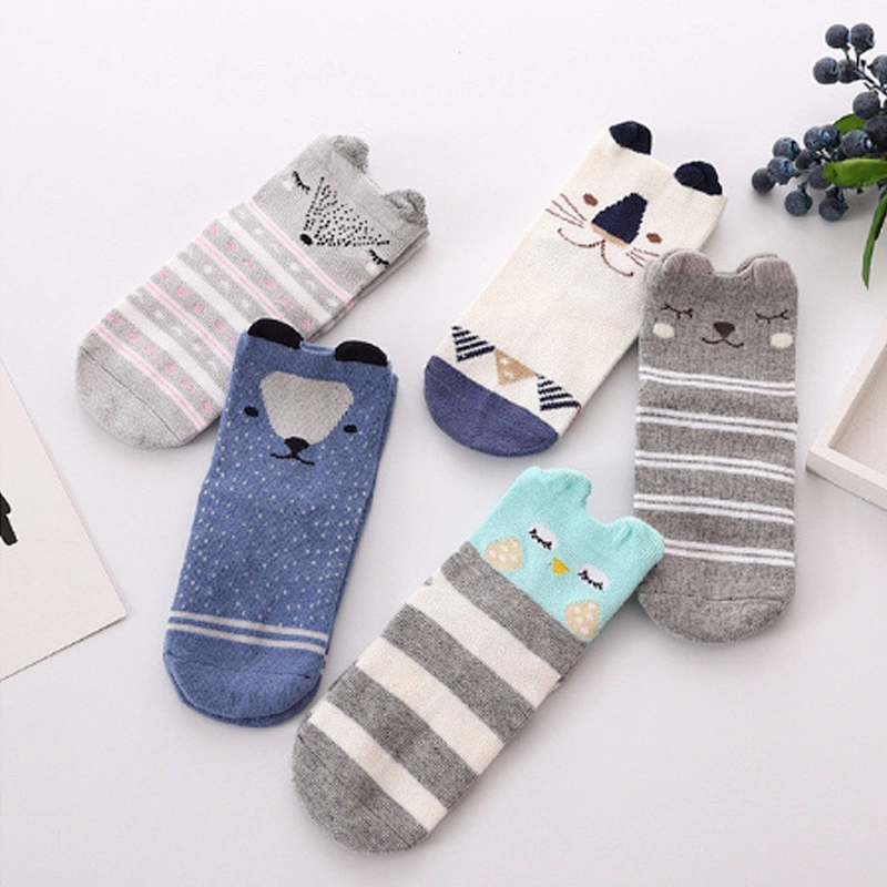 2020 custom 100% cotton cartoon cute children socks