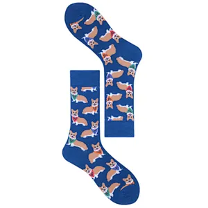 Fashion funny cotton tube mens crazy animals socks