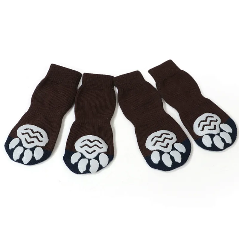 Pet dog socks cotton anti-scratch breathable socks Golden Retriede German Shepherd knitted animal feet non-slip socks