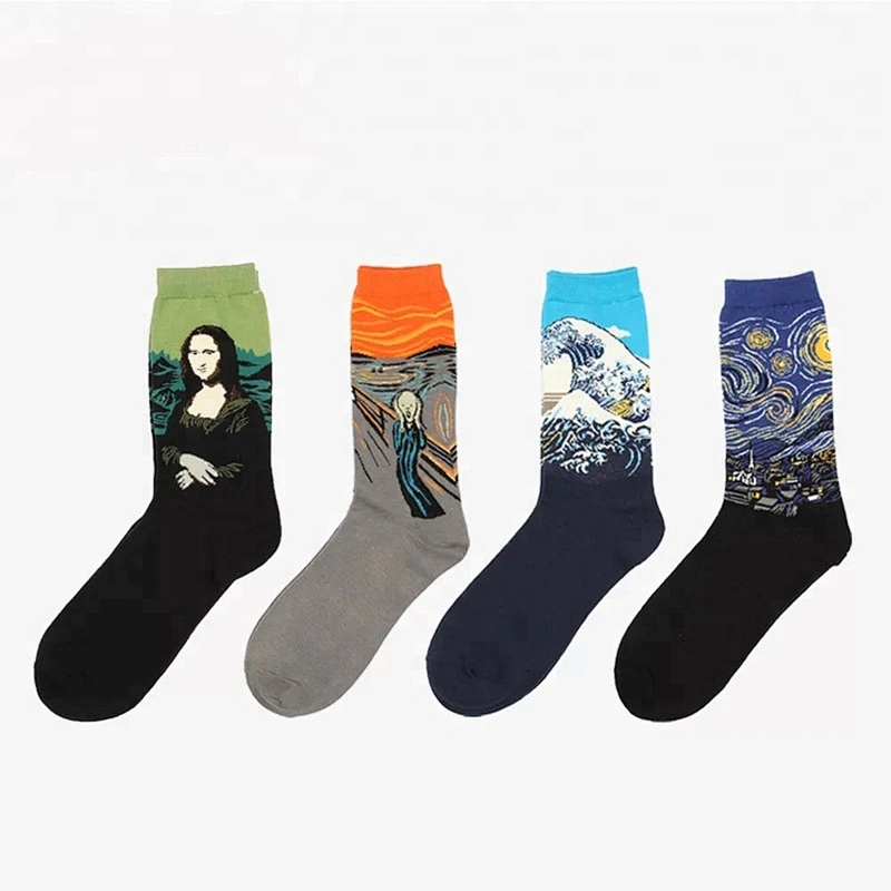 Comfortable Soft Art Custom Black Stockings
