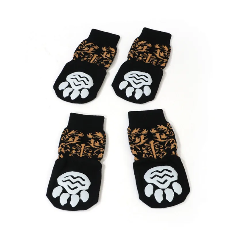 Pet dog socks cotton anti-scratch breathable socks Golden Retriede German Shepherd knitted animal feet non-slip socks