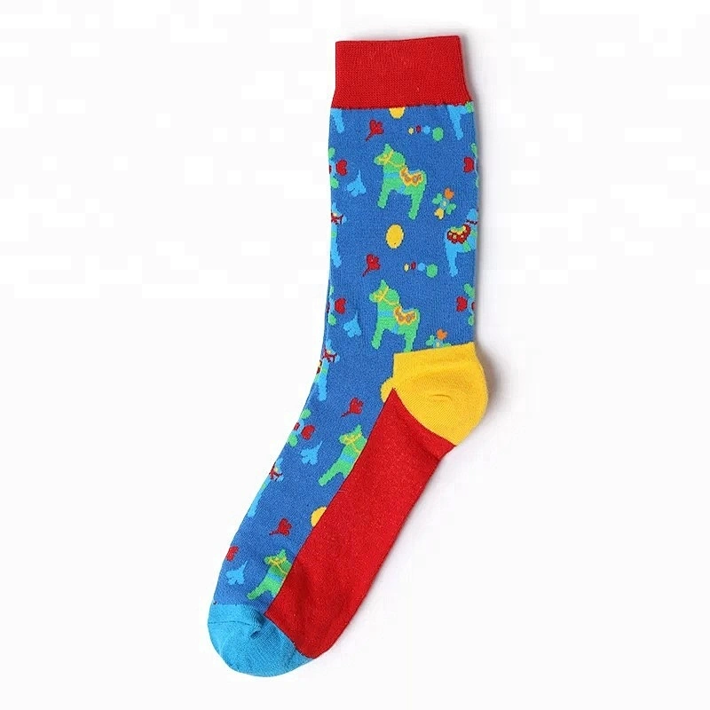 Quality comfortable fashion color 100% cotton socks men