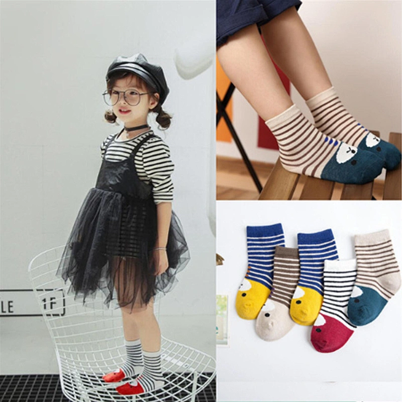 2020 custom 100% cotton cartoon cute children socks