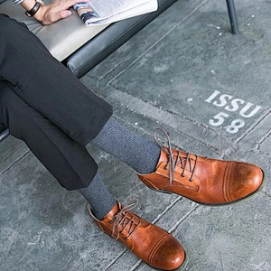 100% Organic Black Cotton Wholesale Dress Socks Custom Mens