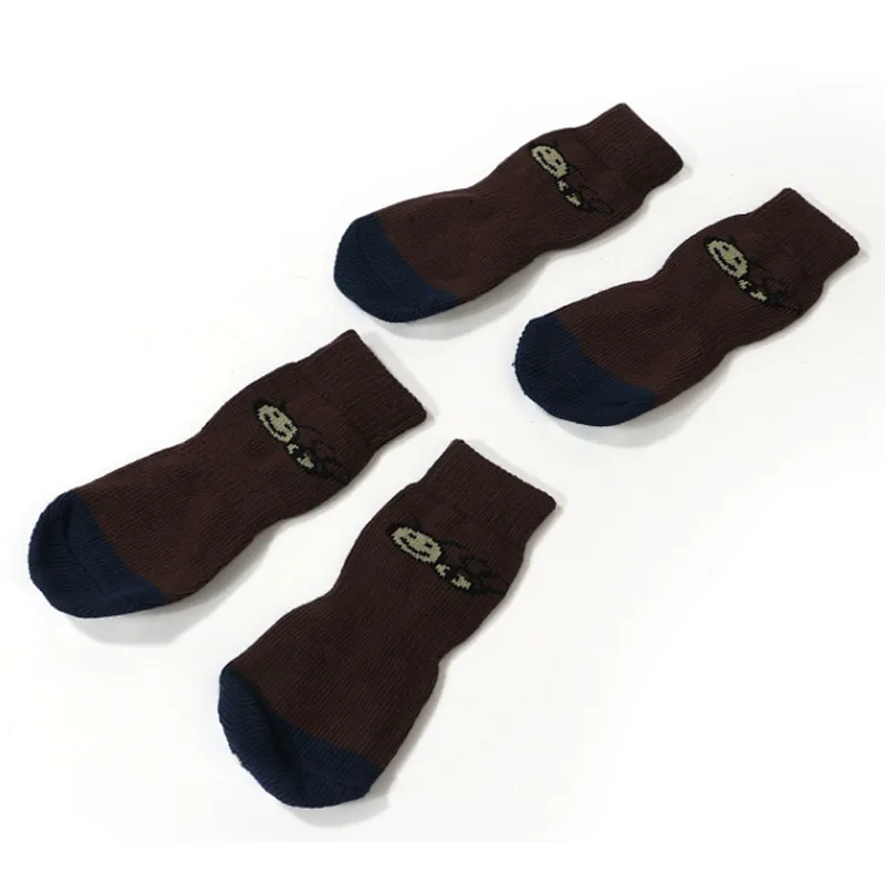 Pet dog socks cotton anti-scratch breathable socks Golden Retriede German Shepherd knitted animal feet non-slip socks