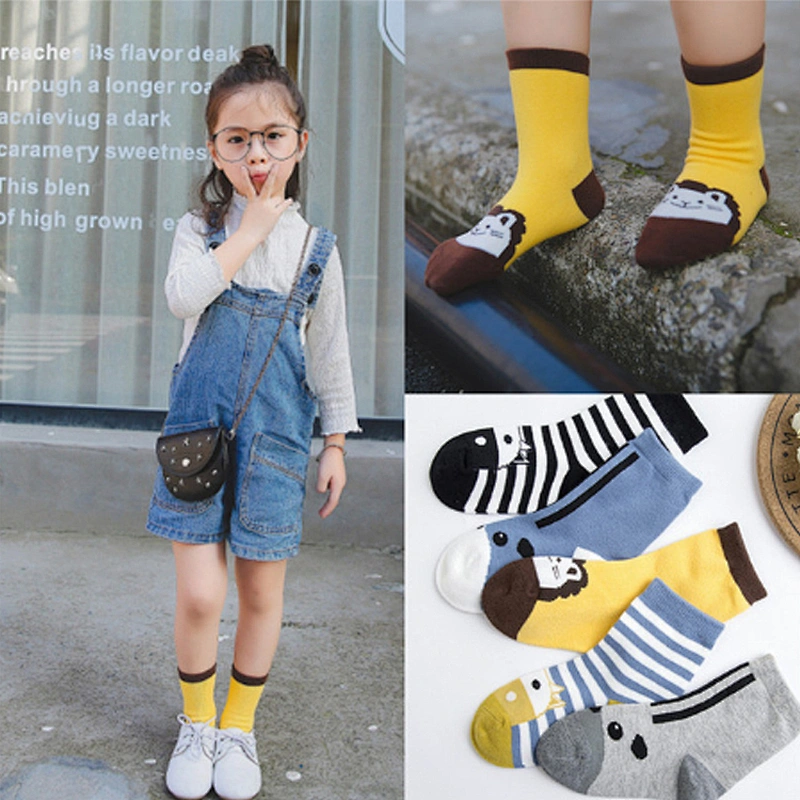 2020 custom 100% cotton cartoon cute children socks
