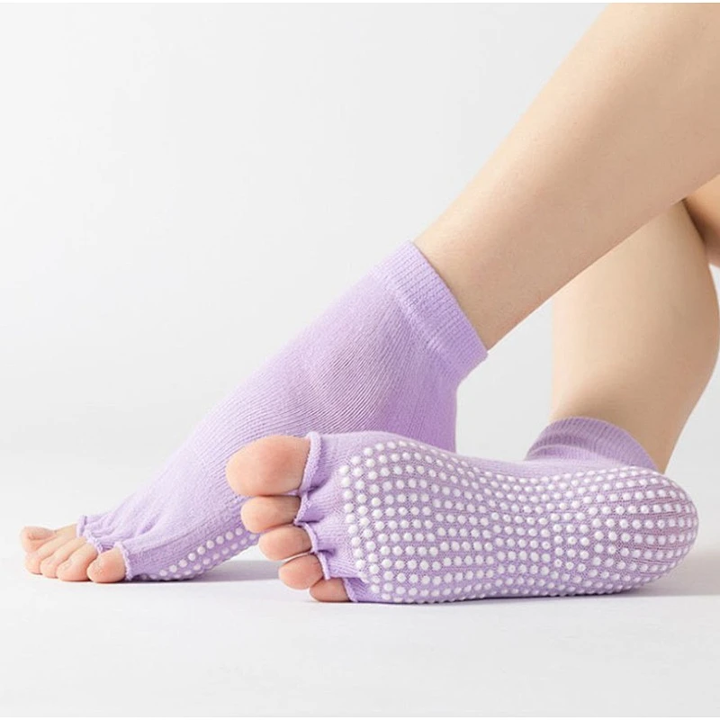 Yoga five finger socks professional slip open toes yoga socks dance sports anti-slip socks