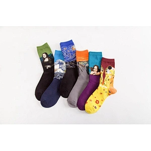 Fashion socks for men art painting socks