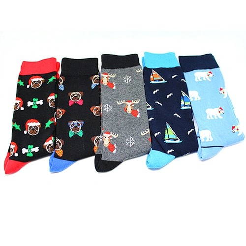 Personality cartoon pattern socks anime tube men's Christmas socks