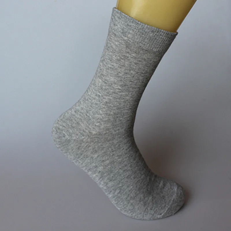 Custom men combed cotton solid color dress business mens socks