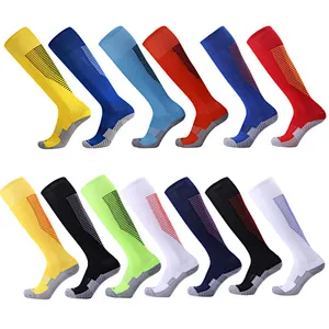 Thick long tube towel anti slip children football over the knee socks student sports socks