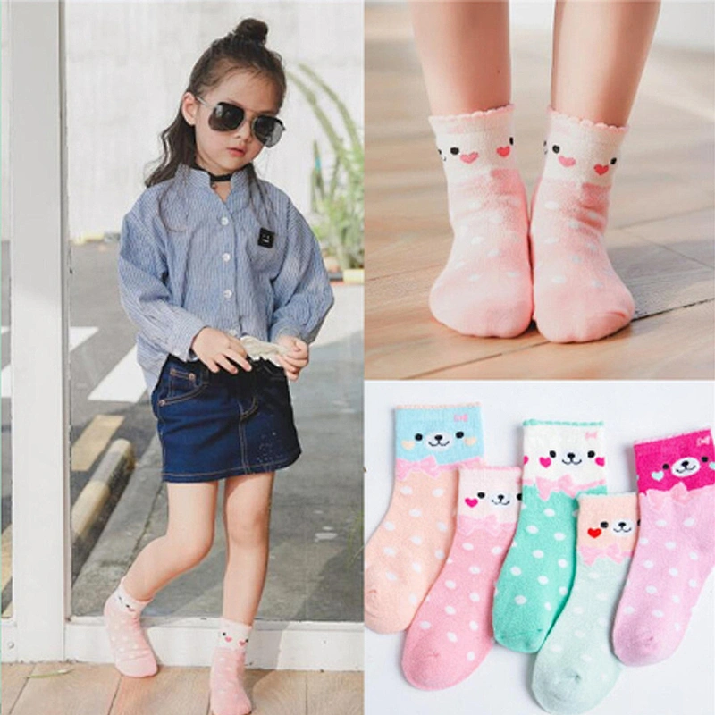 2020 custom 100% cotton cartoon cute children socks