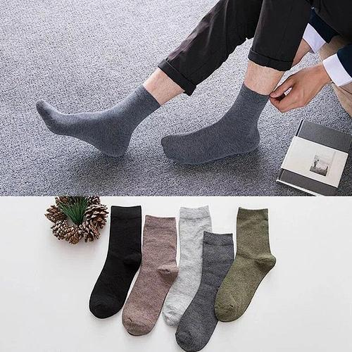 Custom dress combed cotton socks men