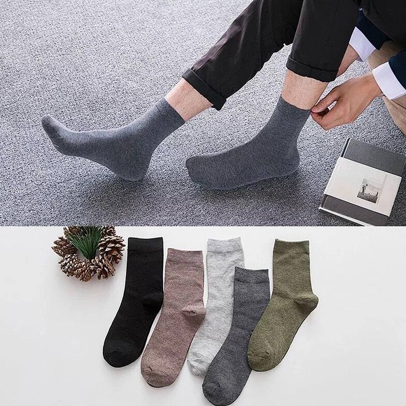 Custom dress combed cotton socks men