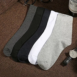 Man Cotton  White Formal Socks
