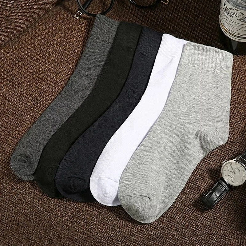 Man Cotton  White Formal Socks
