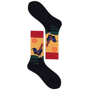 Fashion funny cotton tube mens crazy animals socks