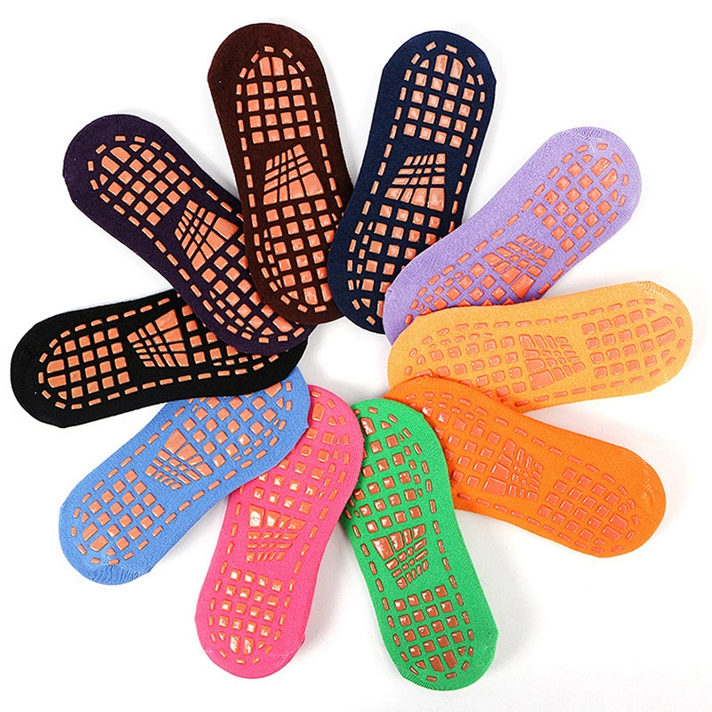 Custom logo cotton non-slip trampoline socks non-slip floor socks